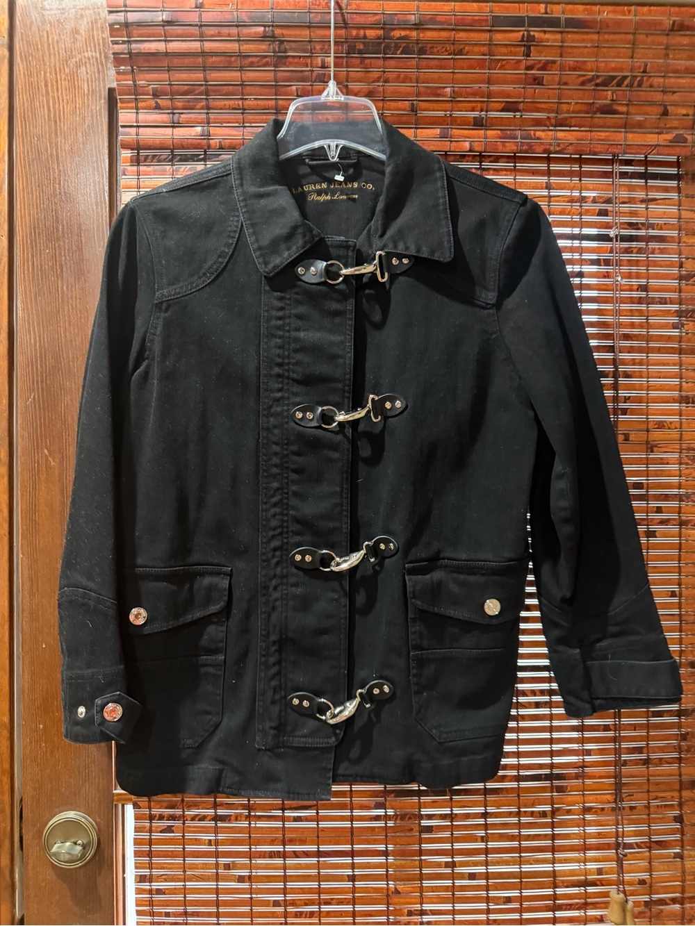 Ralph Lauren Black Toggle-Front Field Jacket